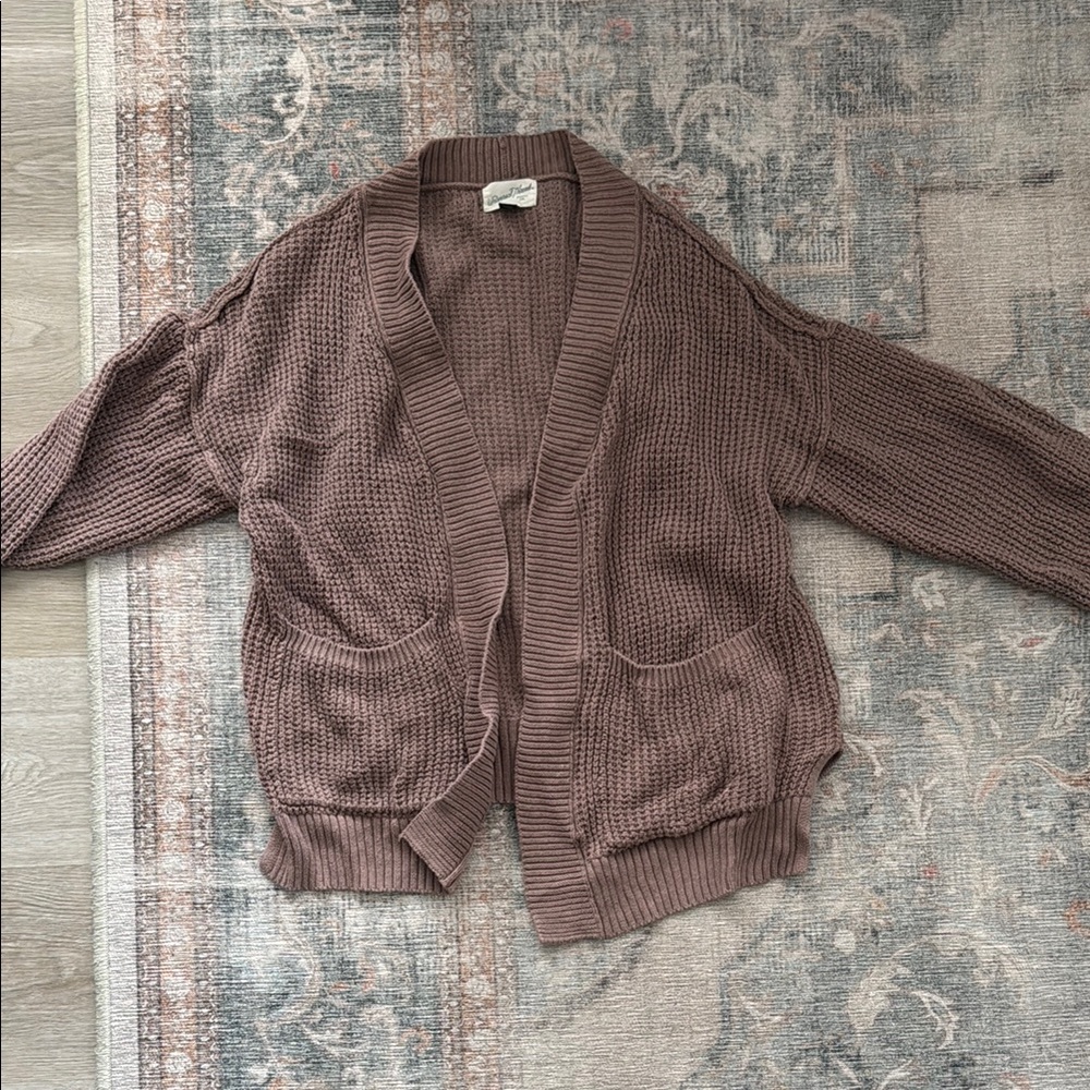 Universal Thread Brown Open-Front Cardigan Sweater